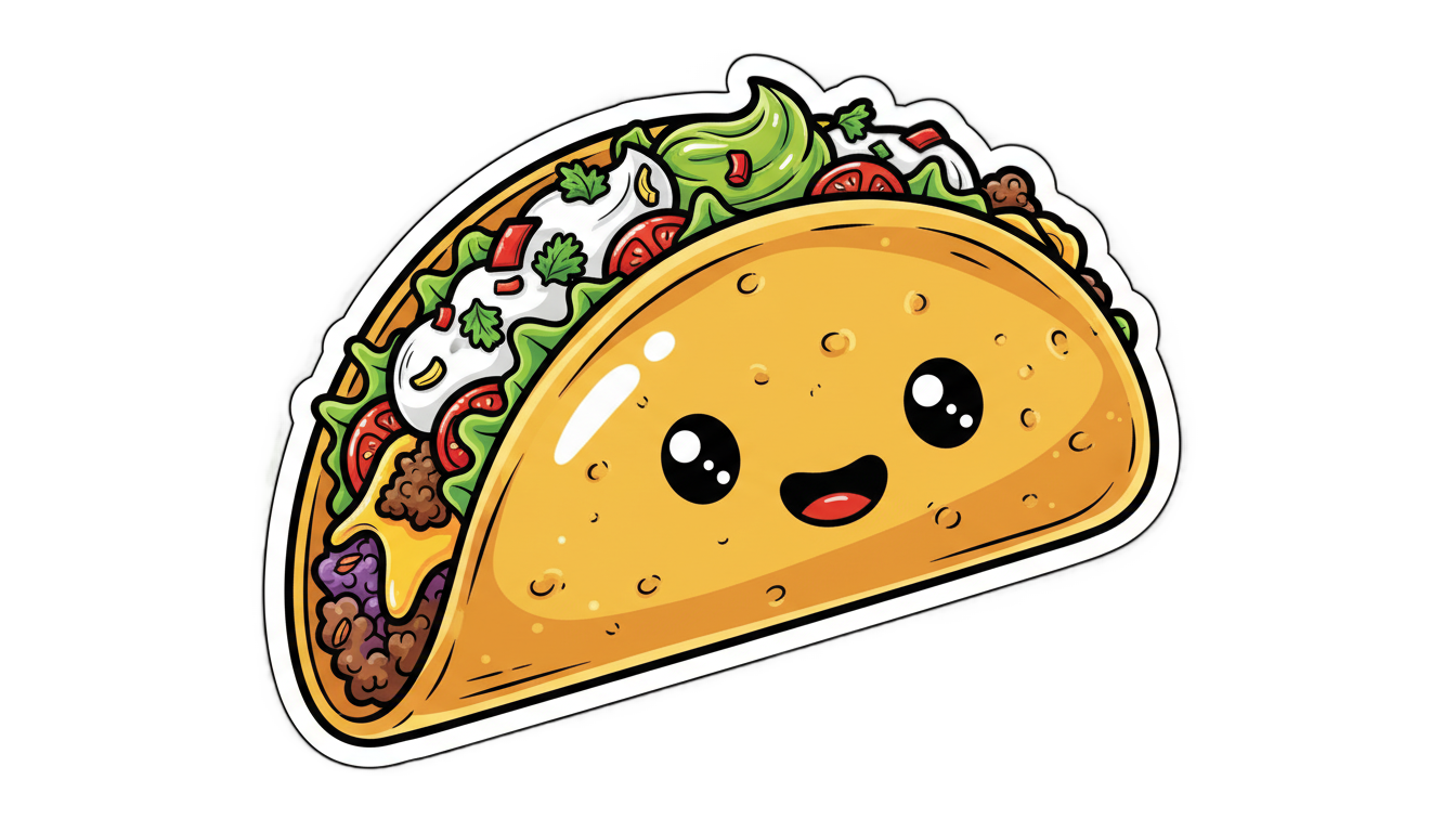 food sticker png PNG transparent background