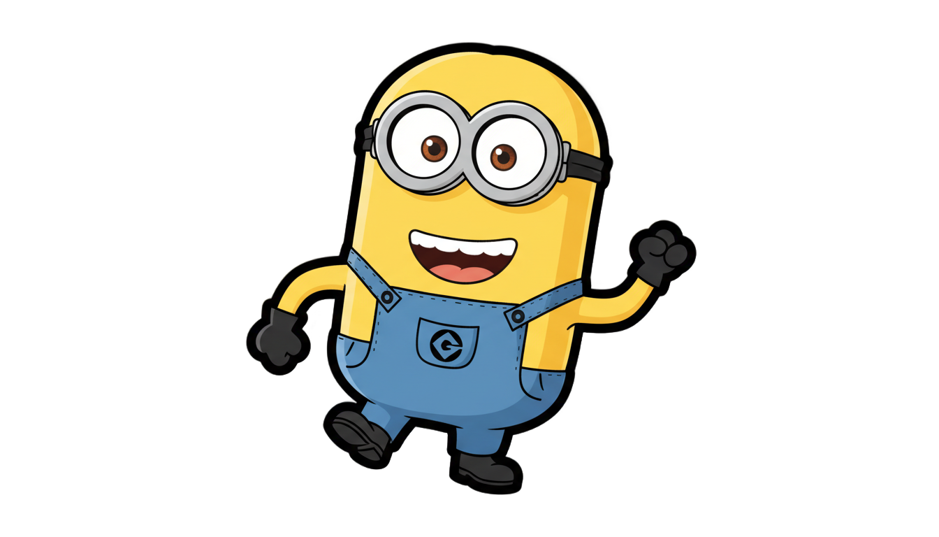minion sticker png PNG transparent background