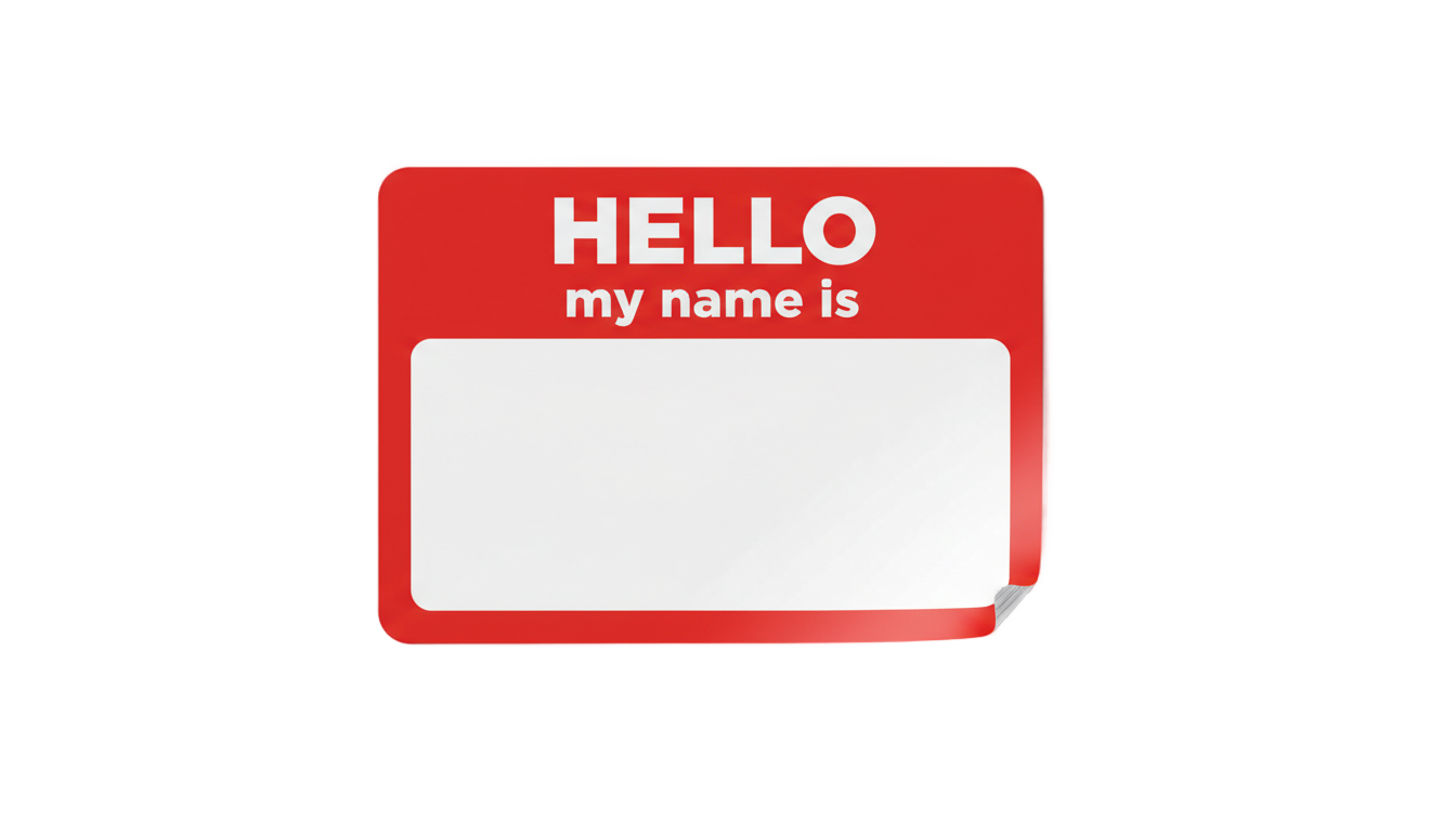 hello my name is sticker png PNG transparent background