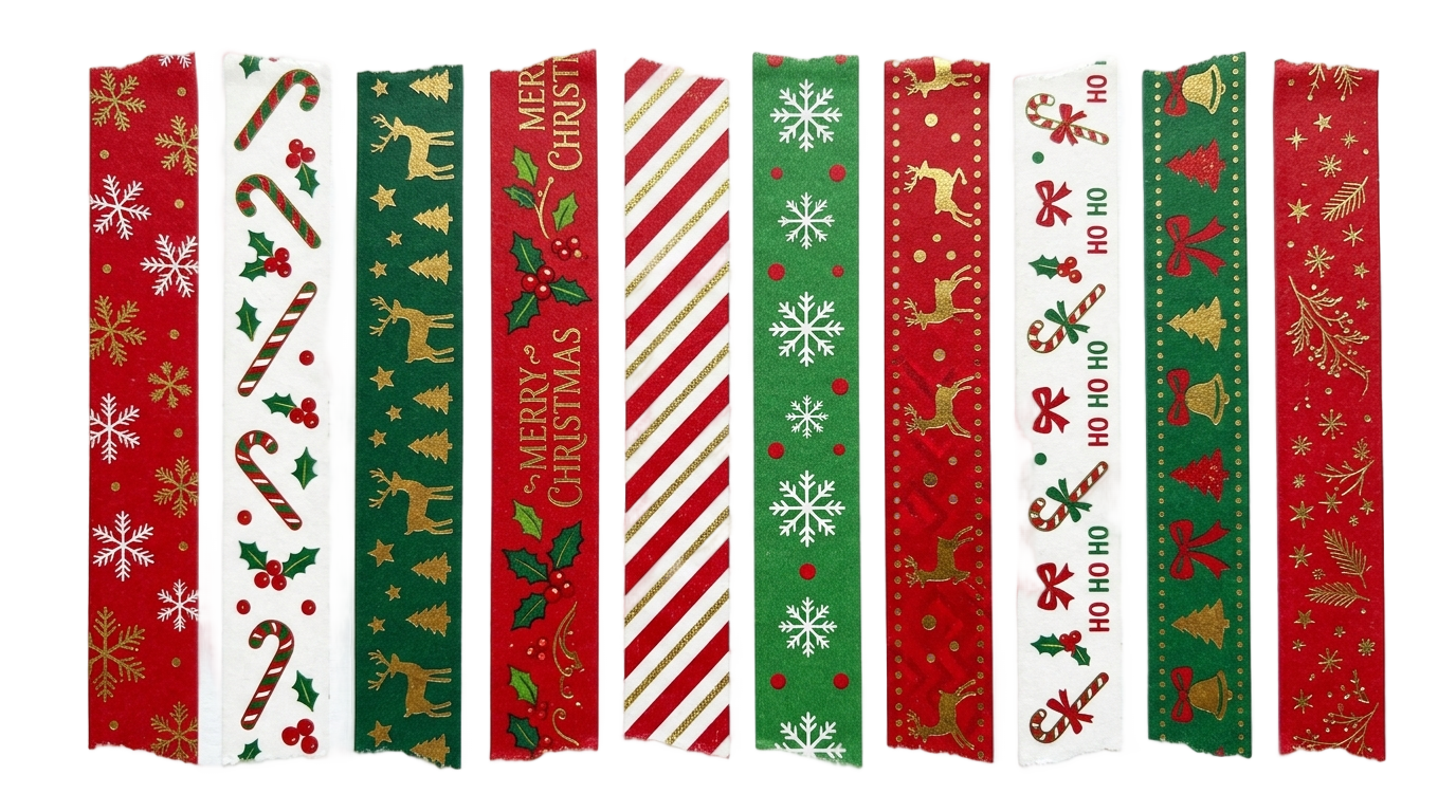 christmas washi tape png PNG transparent background