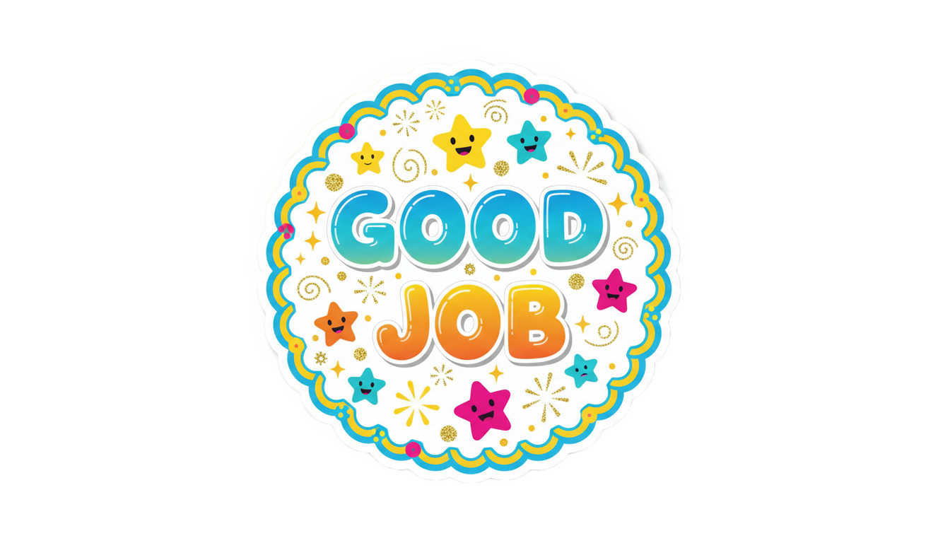 good job sticker png PNG transparent background
