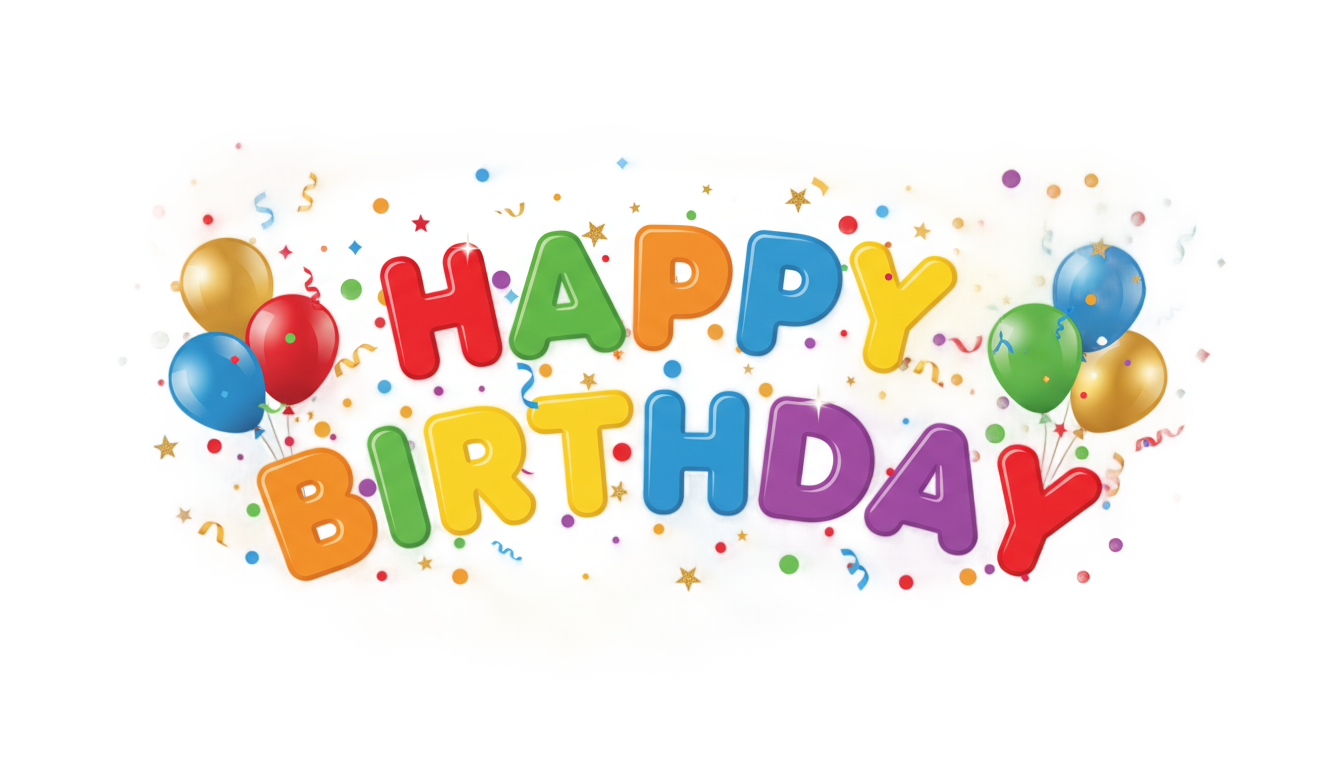 happy birthday sticker png PNG transparent background