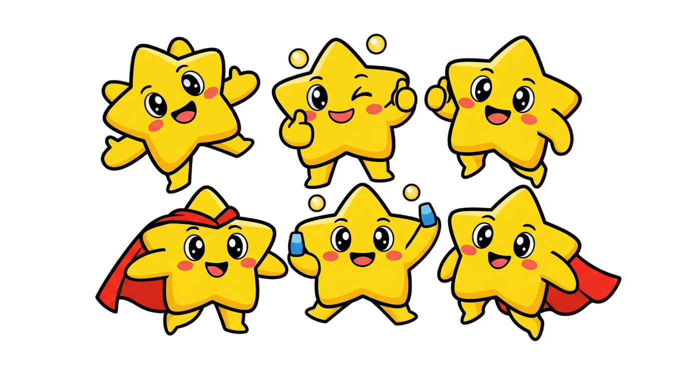 stars sticker png PNG transparent background