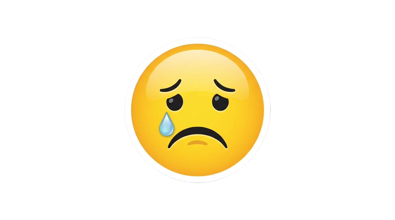 sad emoji sticker png PNG transparent background