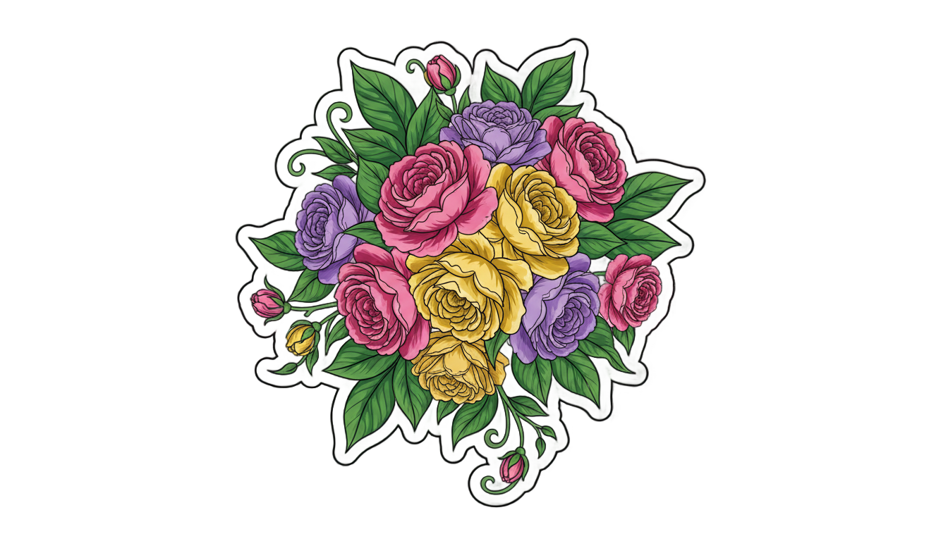 flowers sticker png PNG transparent background
