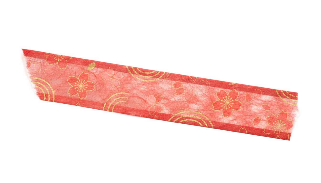 red washi tape png PNG transparent background
