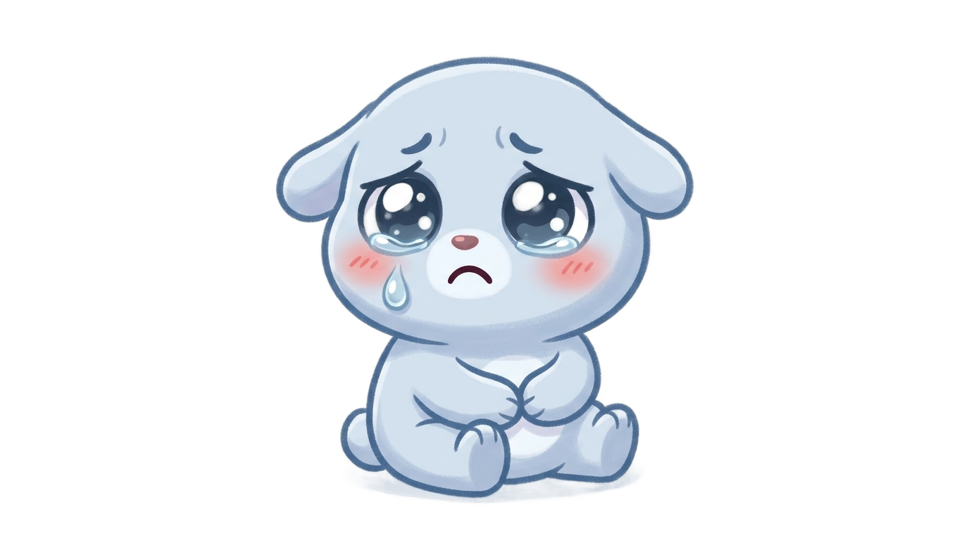 sad cartoon sticker png PNG transparent background