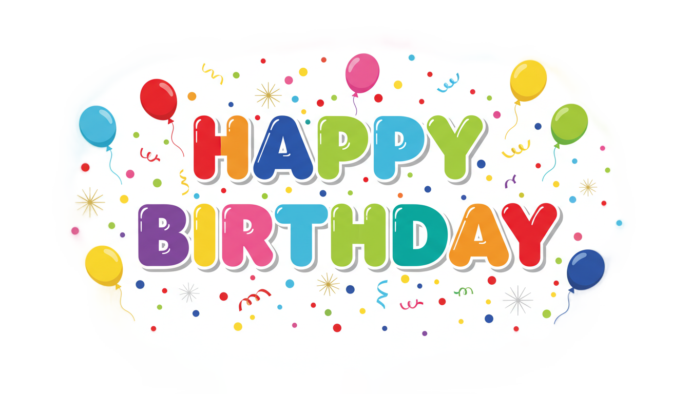 happy birthday sticker png PNG transparent background