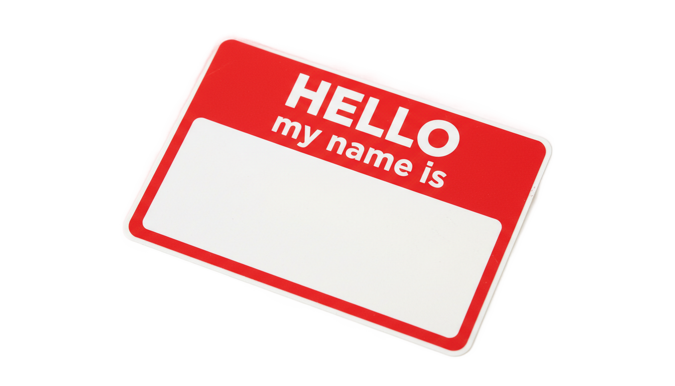 hello my name is sticker png PNG transparent background