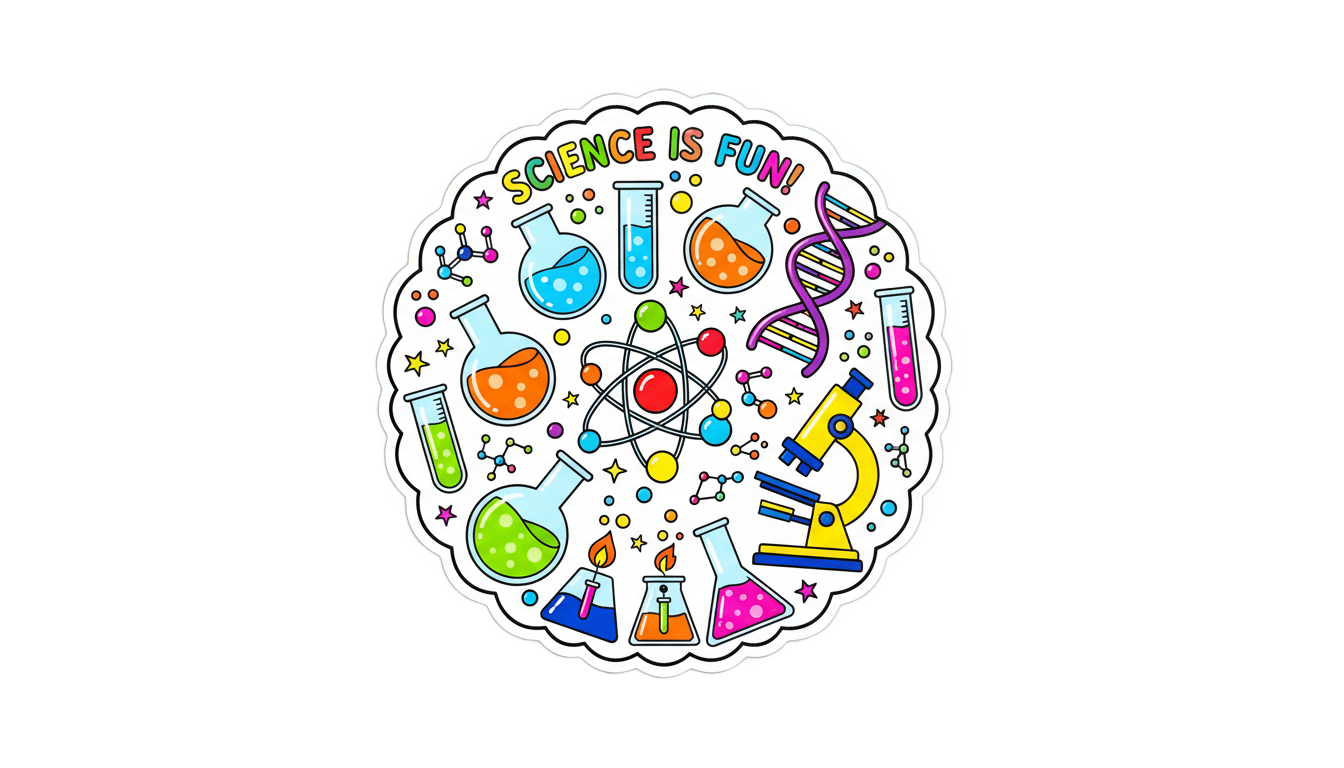 science sticker png PNG transparent background