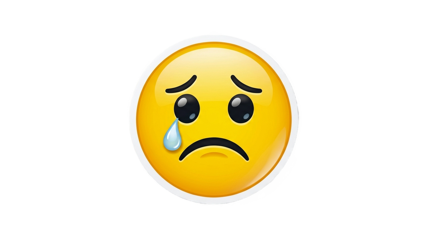 sad emoji sticker png PNG transparent background