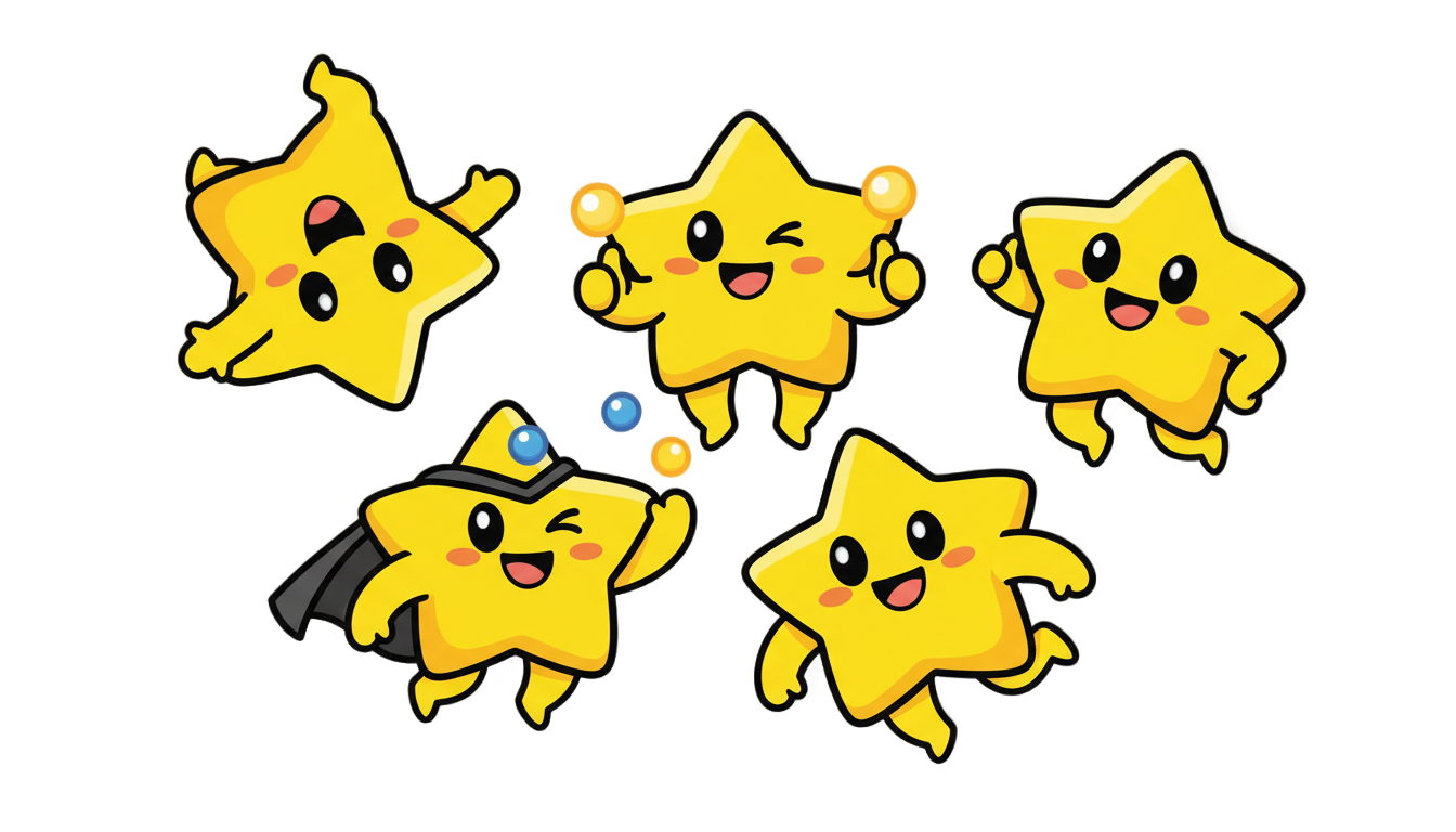 stars sticker png PNG transparent background