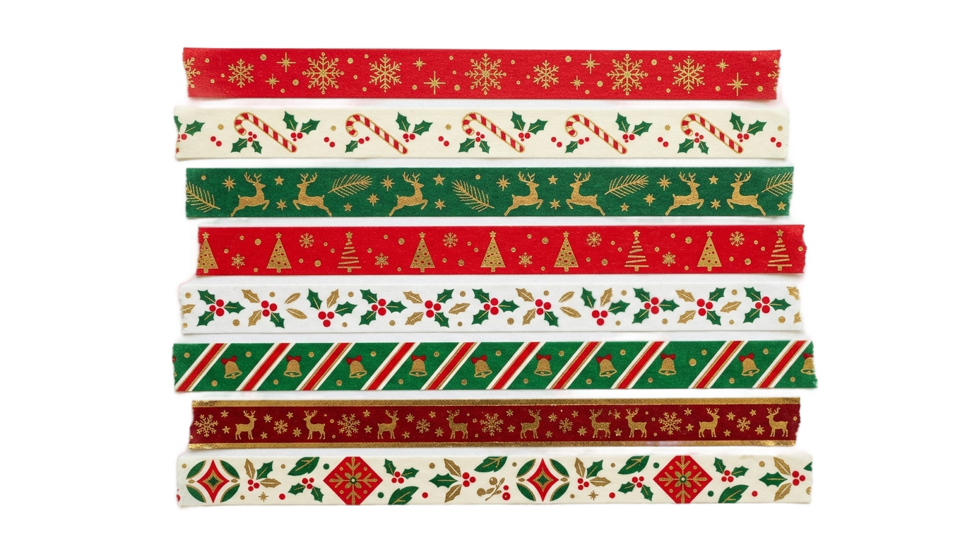 christmas washi tape png PNG transparent background