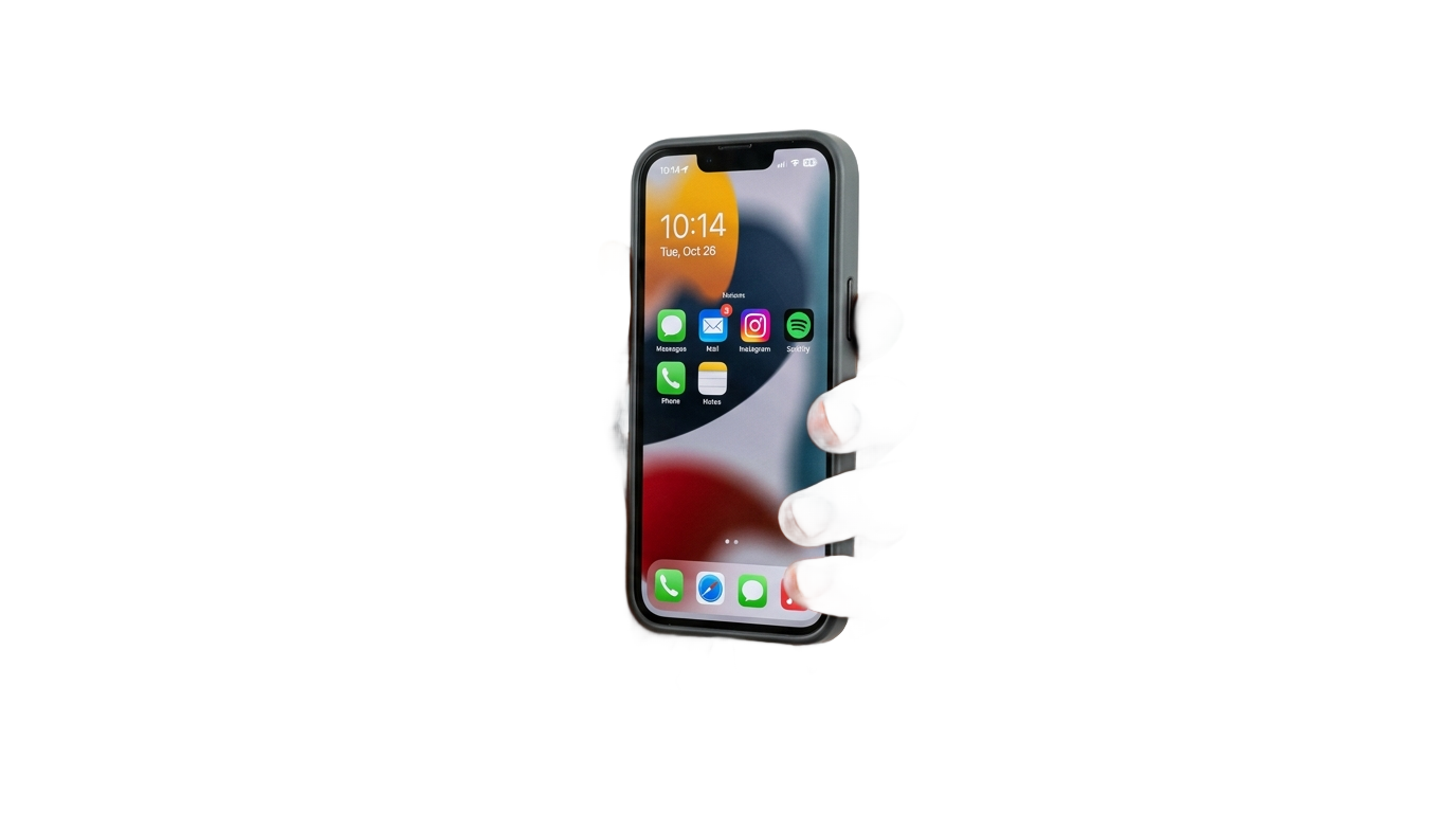hand holding smartphone png PNG transparent background