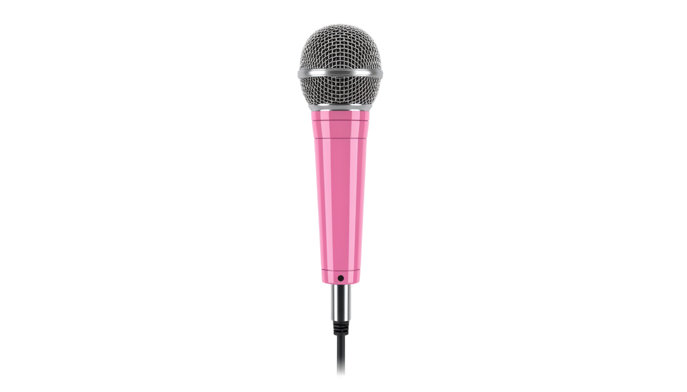 pink microphone png PNG transparent background