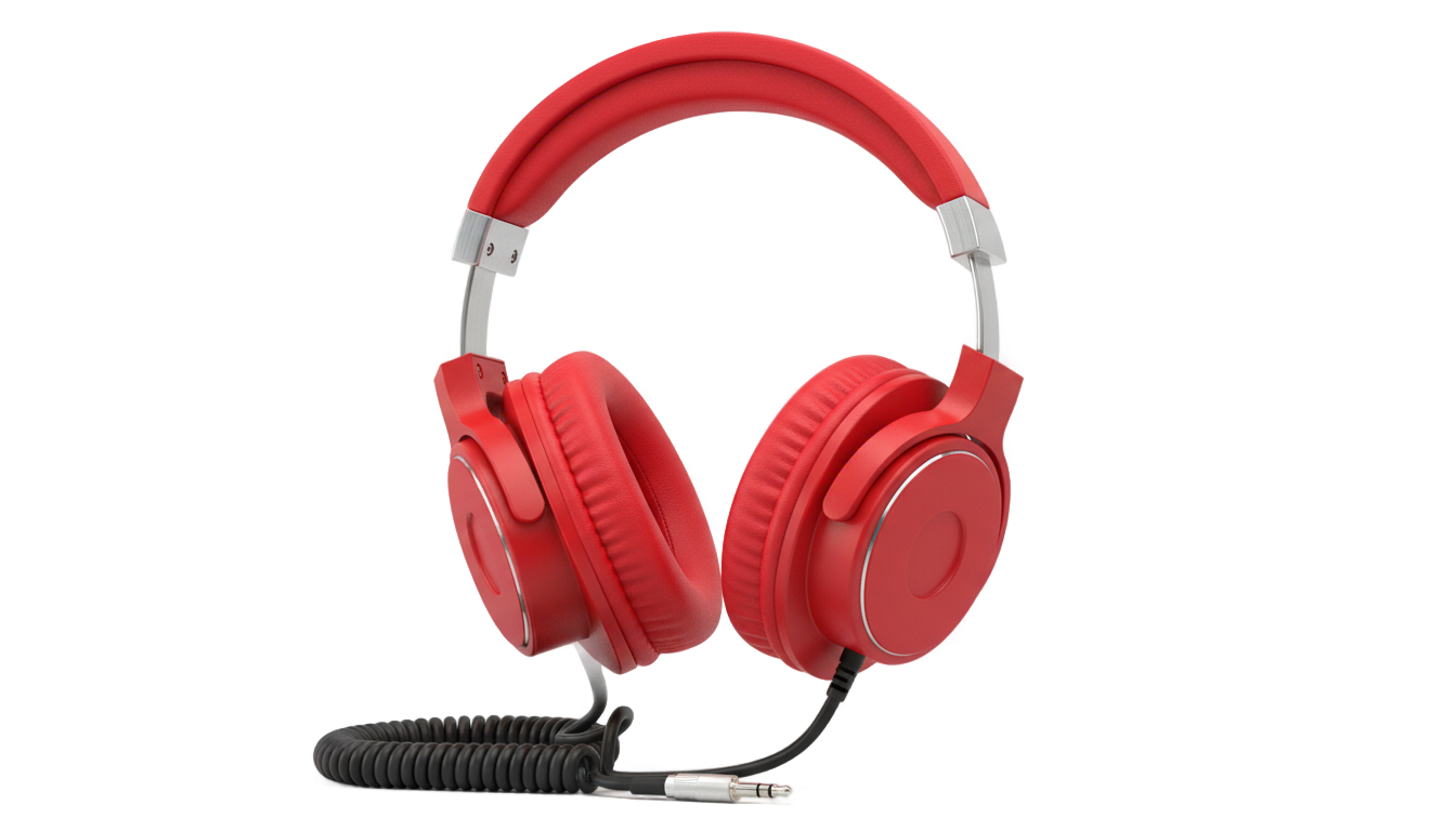 red headphone png PNG transparent background