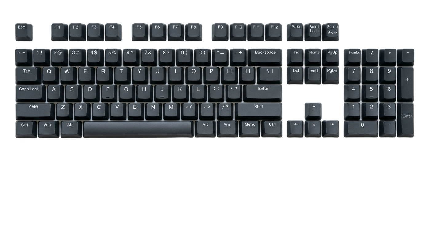 all keyboard keys png PNG transparent background