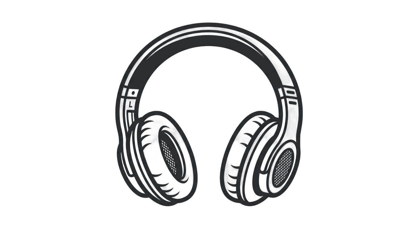 dj headphone logo png PNG transparent background