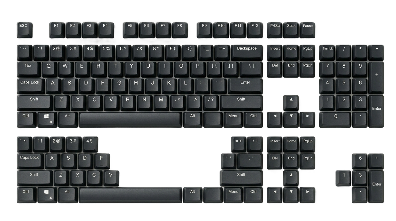 all keyboard keys png PNG transparent background