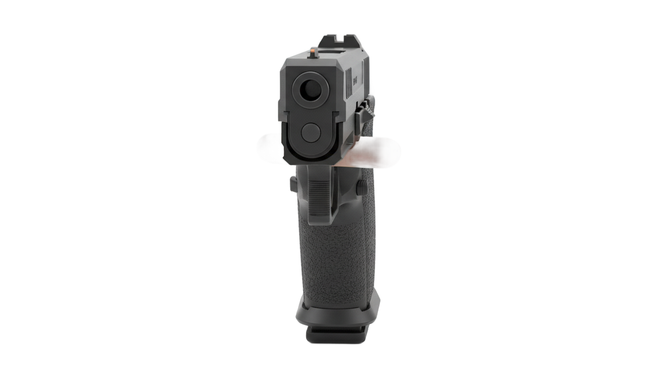 gun pointed at camera png PNG transparent background