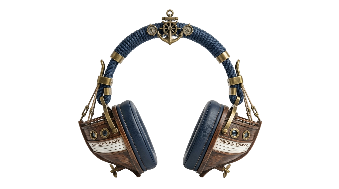 boat headphone png PNG transparent background