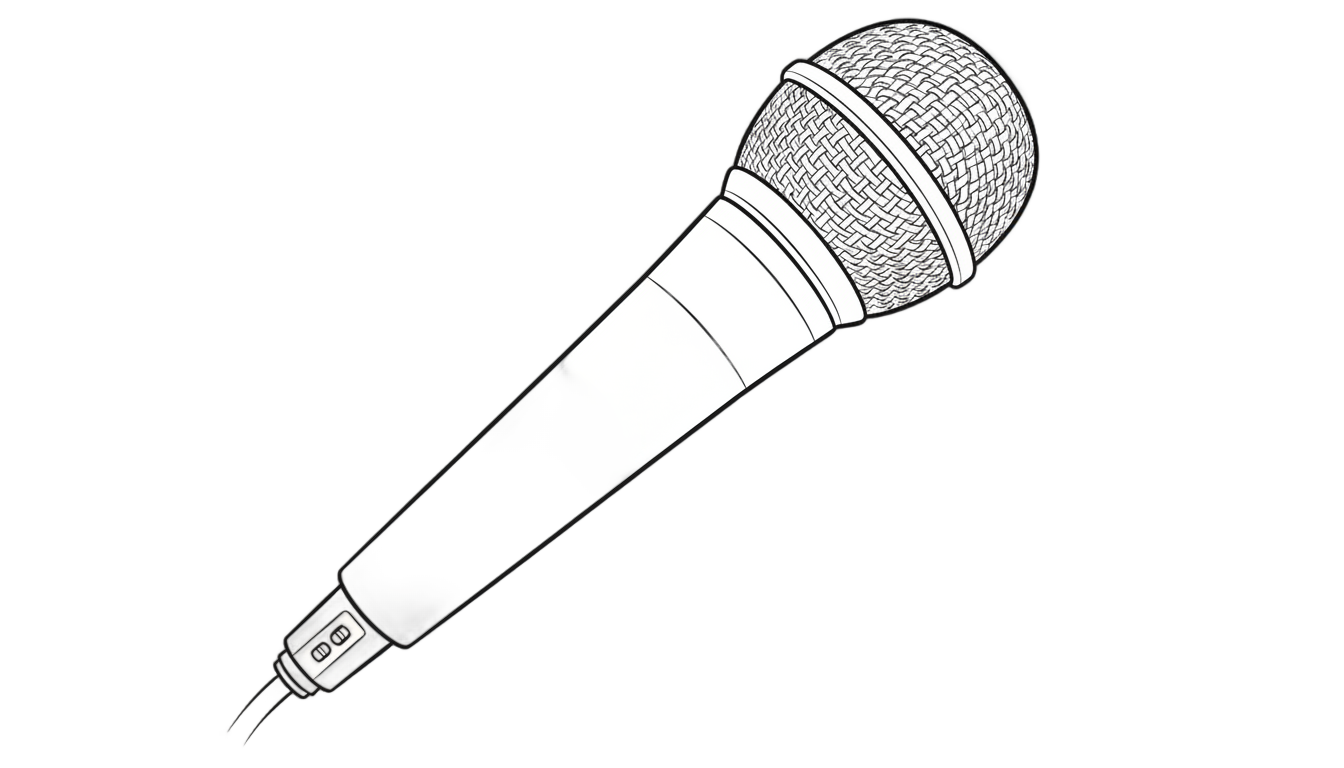 microphone outline png PNG transparent background