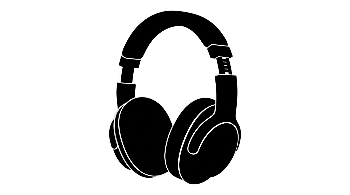 headphone silhouette png PNG transparent background