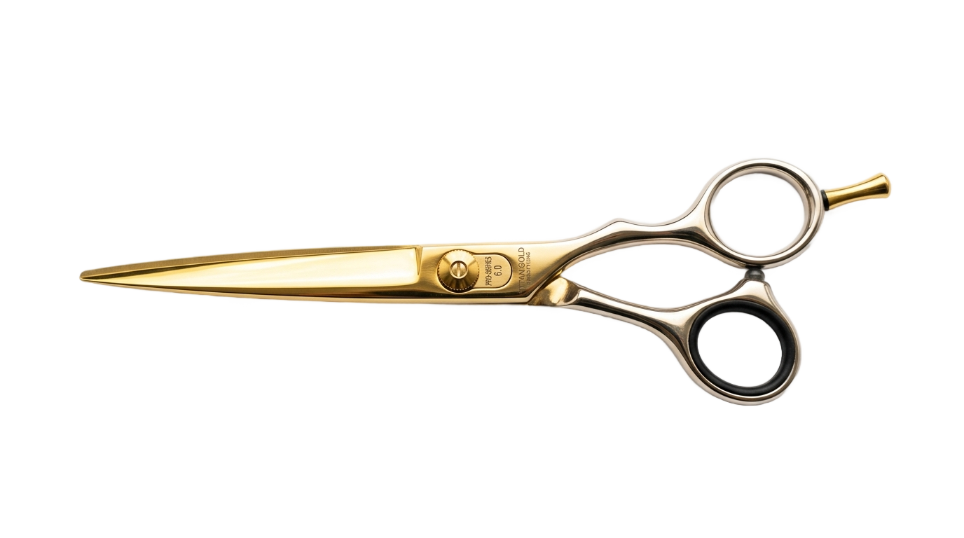 gold hair scissors png PNG transparent background