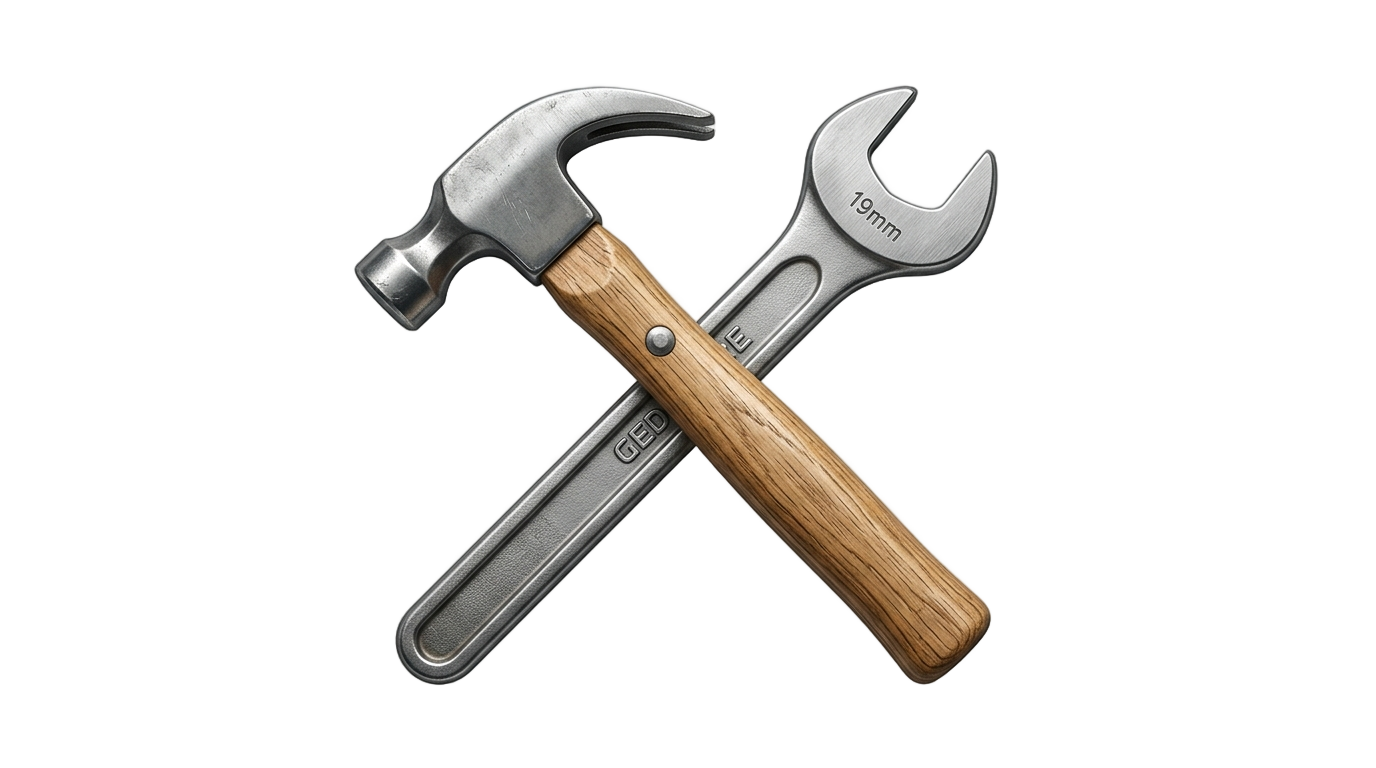 hammer and wrench icon png PNG transparent background