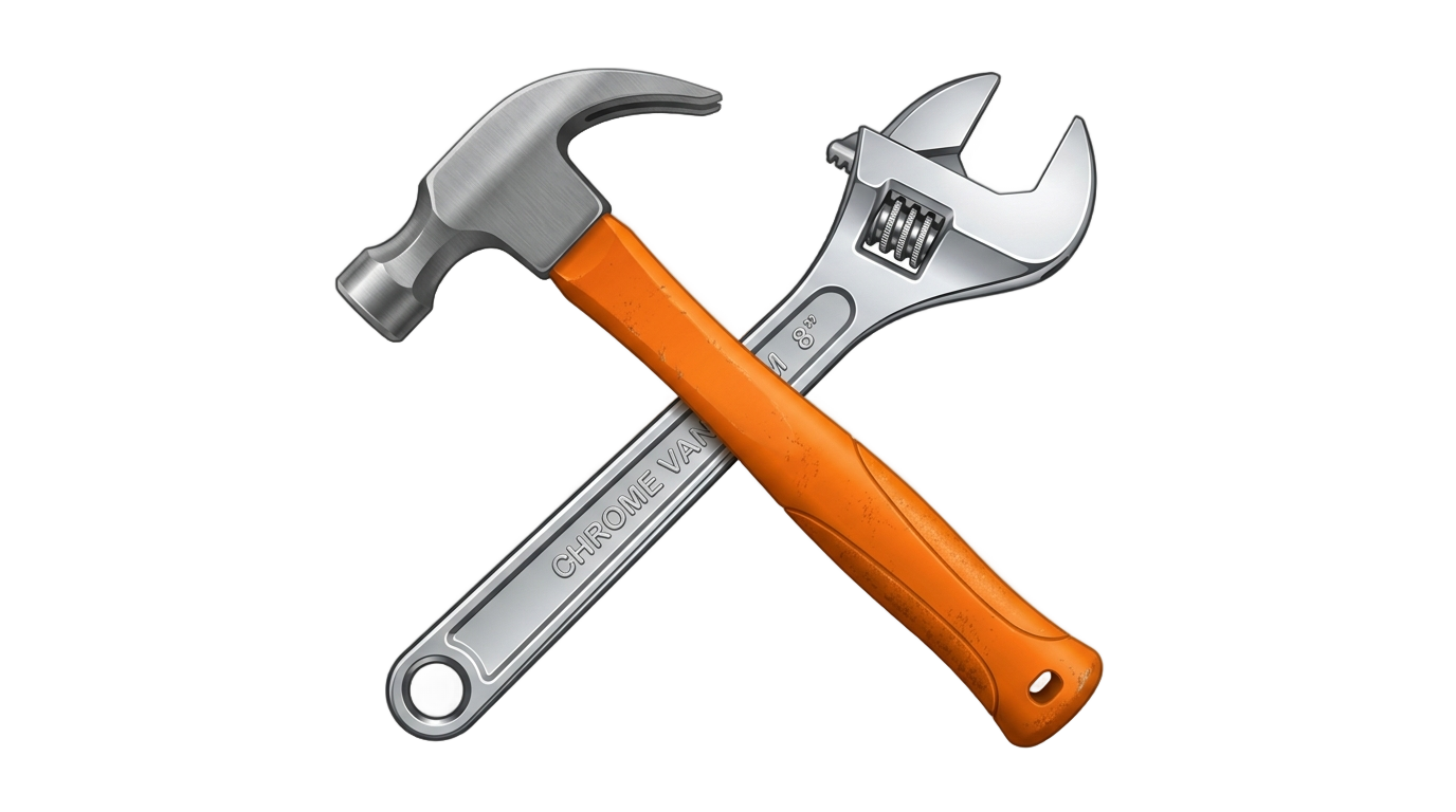 hammer and wrench emoji png PNG transparent background