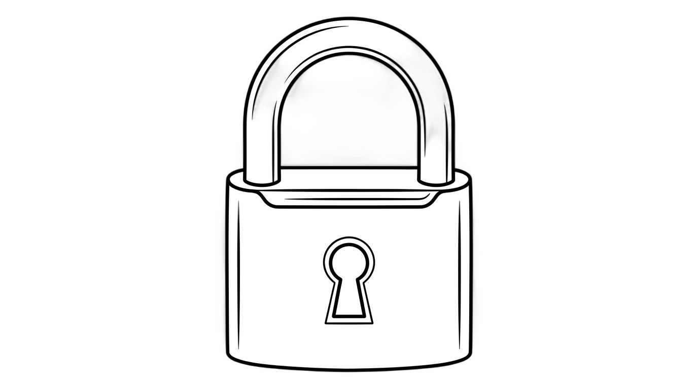 lock clipart black and white png PNG transparent background