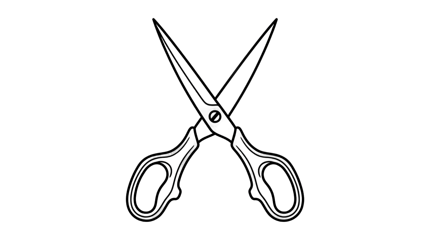 scissors clipart black and white png PNG transparent background
