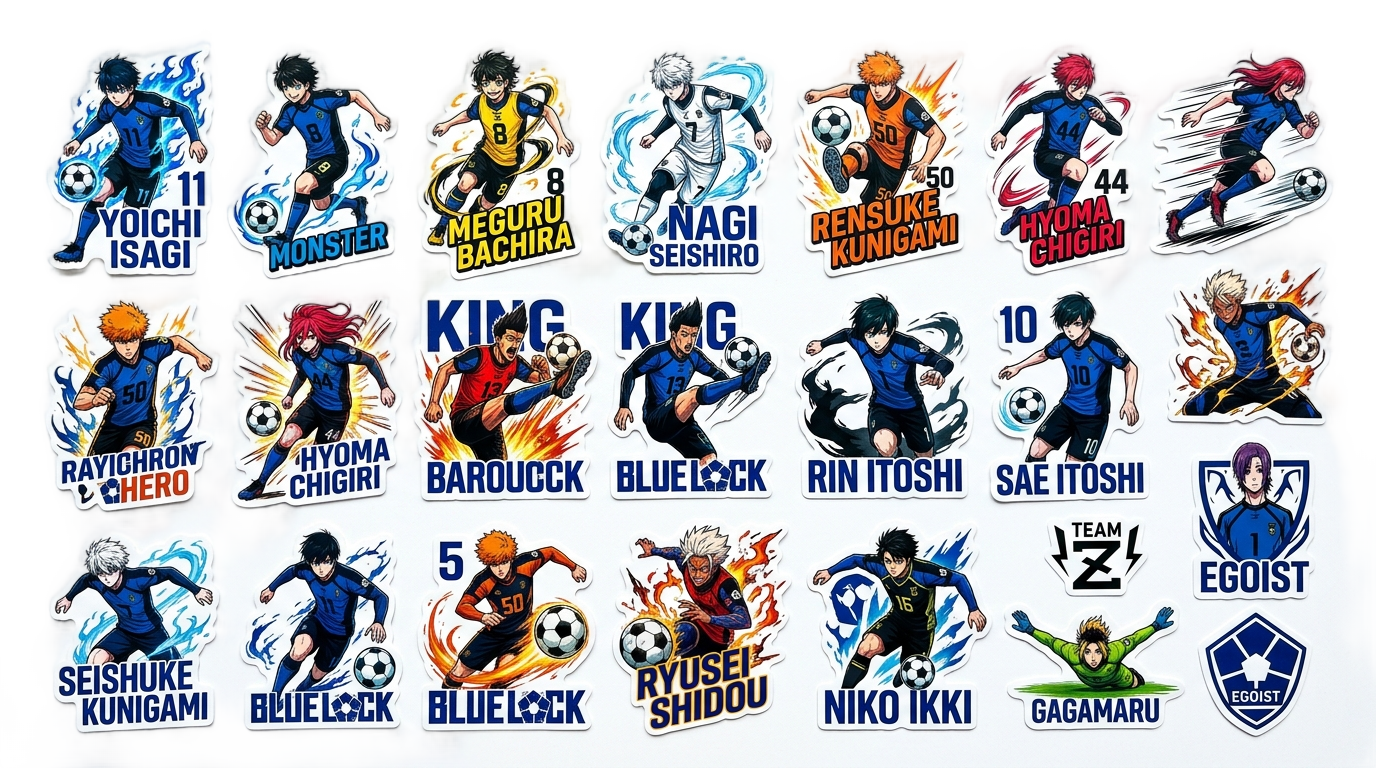 blue lock stickers png PNG transparent background