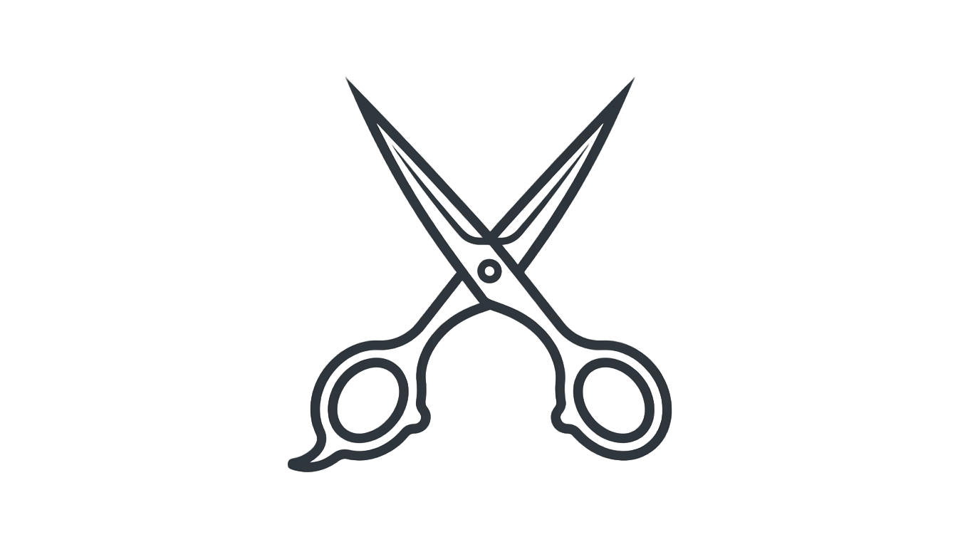scissors hair salon logo png PNG transparent background