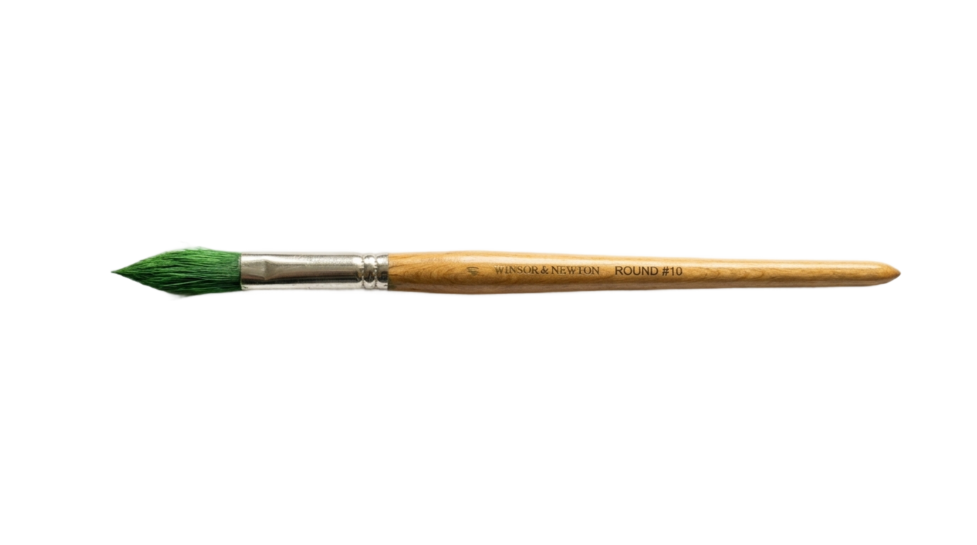 green paintbrush png PNG transparent background
