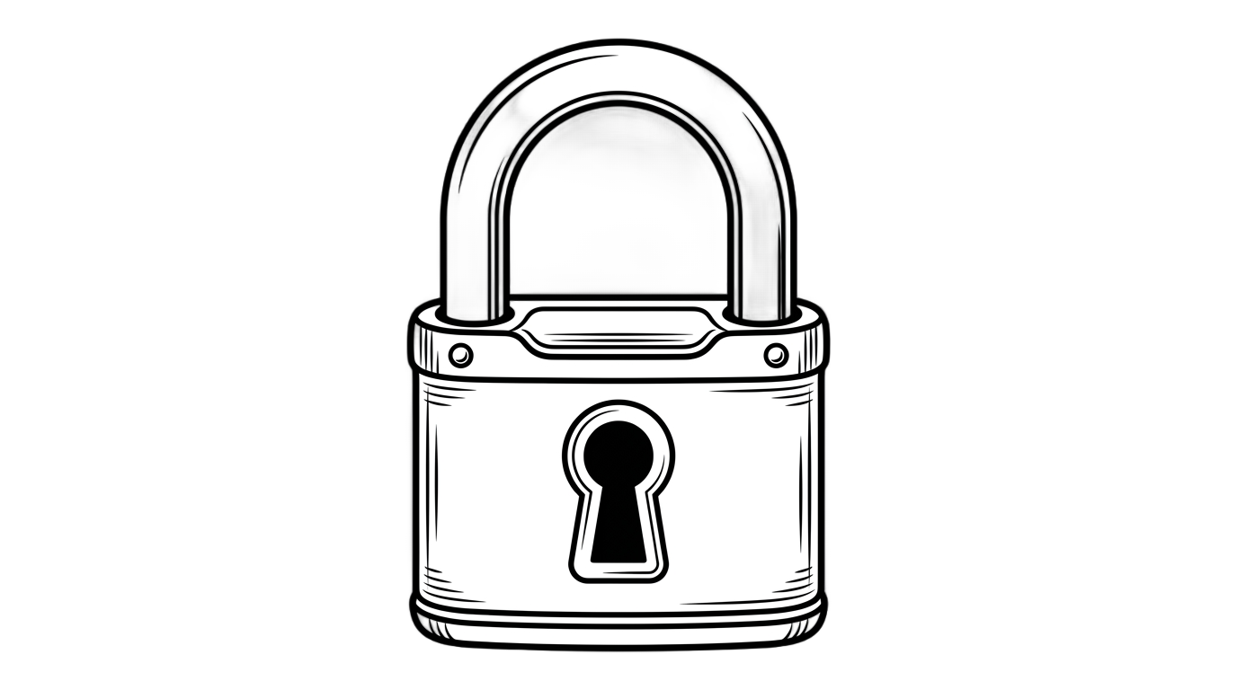 lock clipart black and white png PNG transparent background