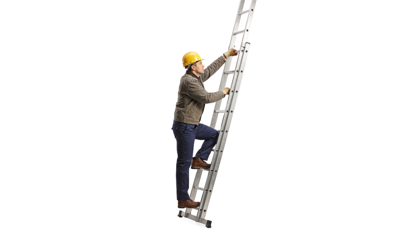 person climbing ladder png PNG transparent background
