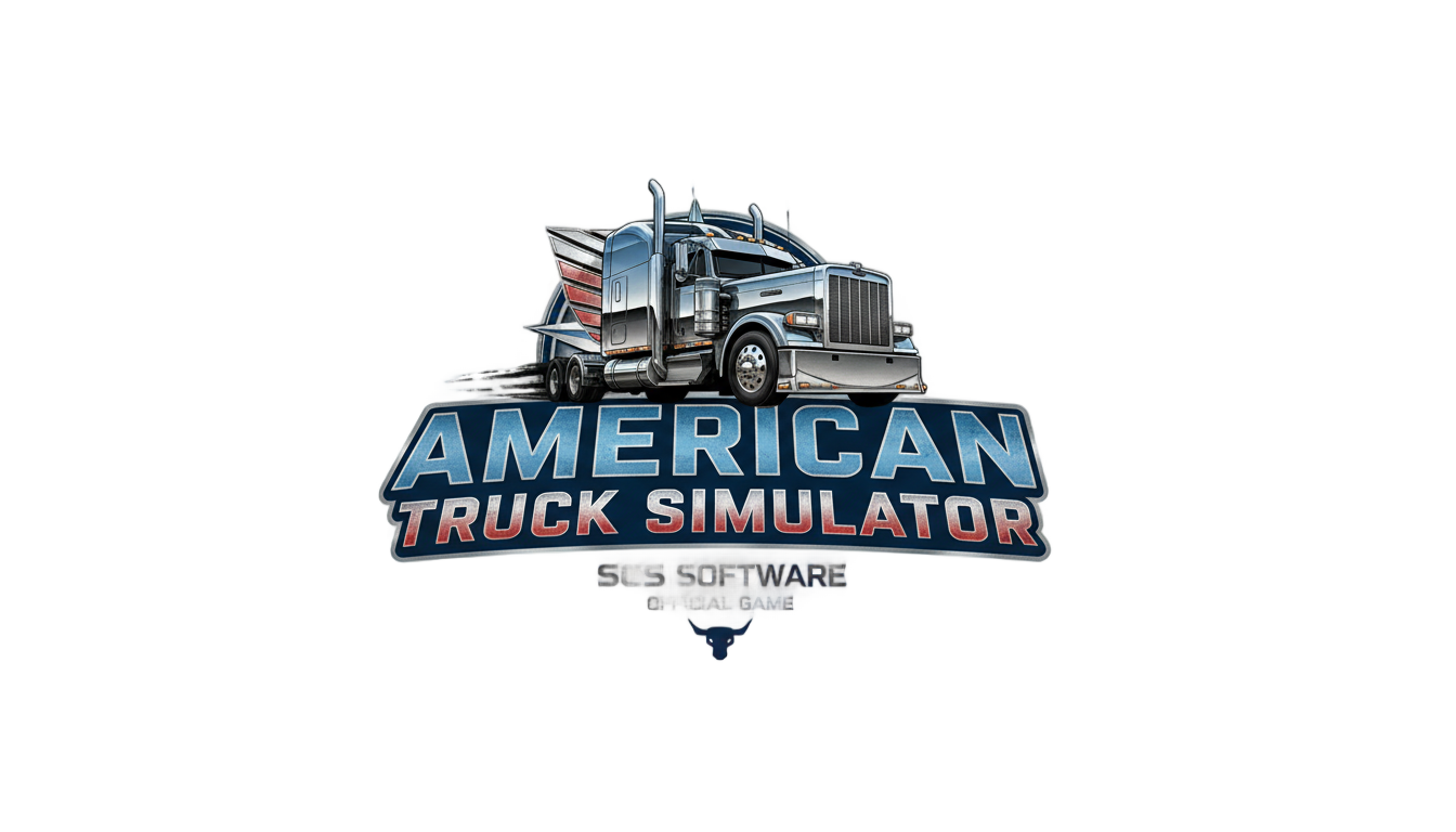 american truck simulator logo png PNG transparent background