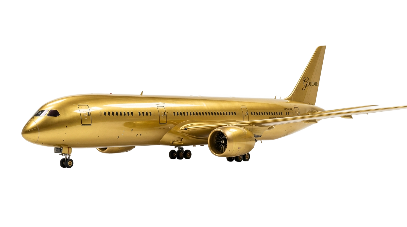gold airplane png PNG transparent background
