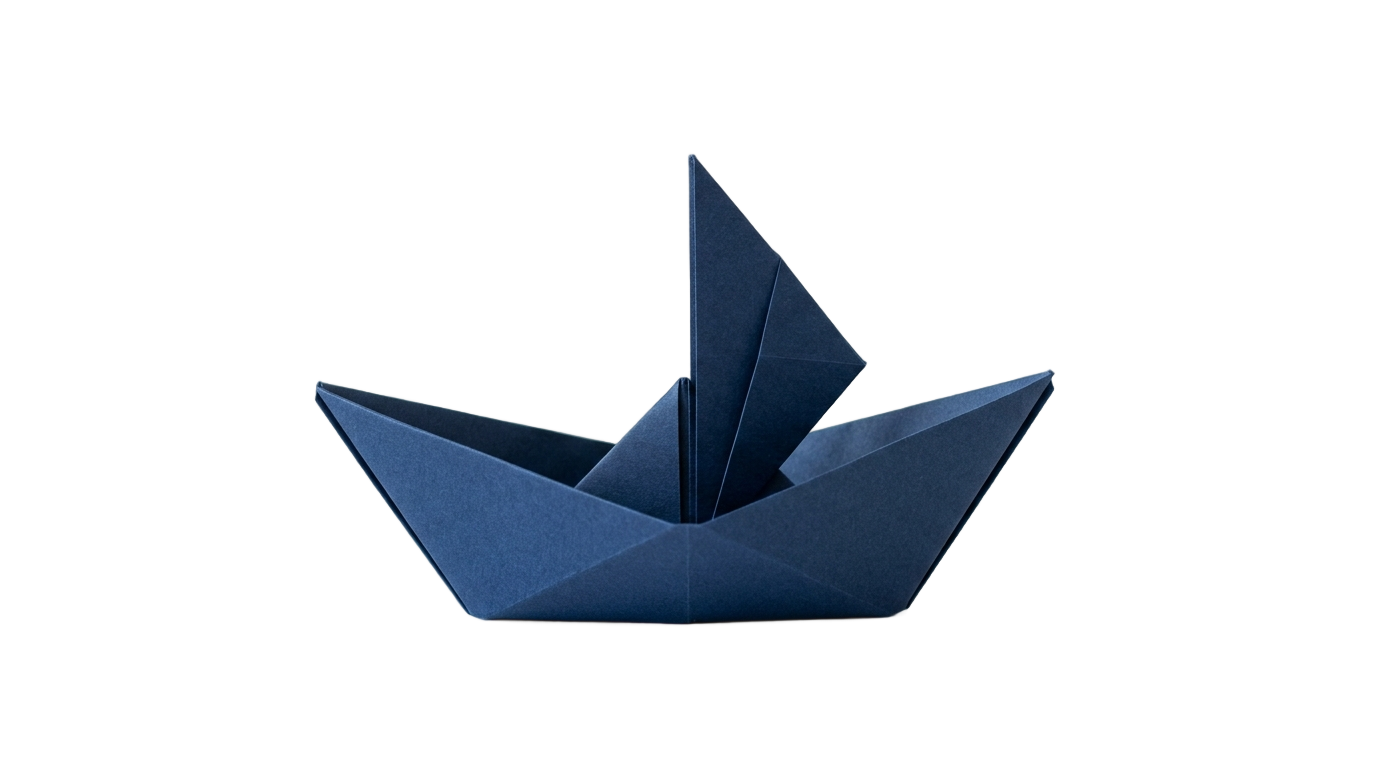 paper boat logo png PNG transparent background
