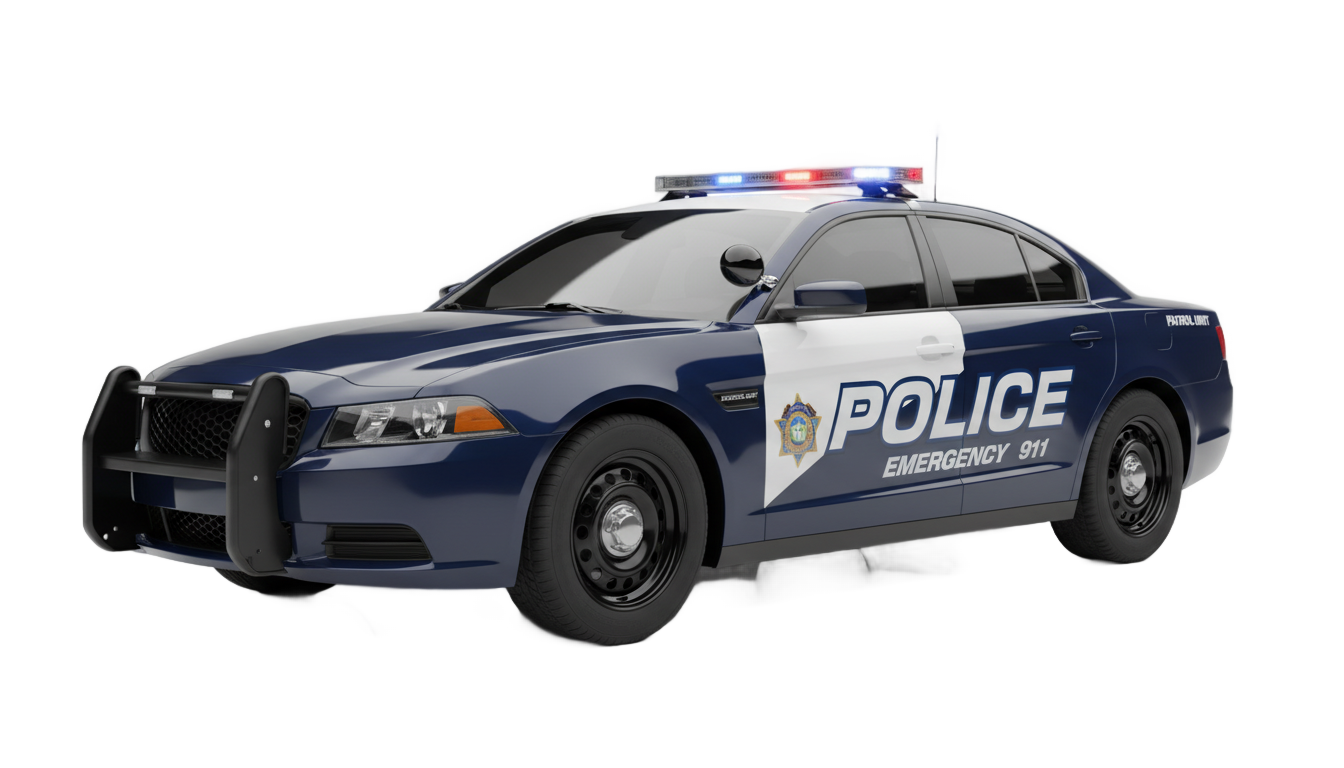 police car illustration png PNG transparent background