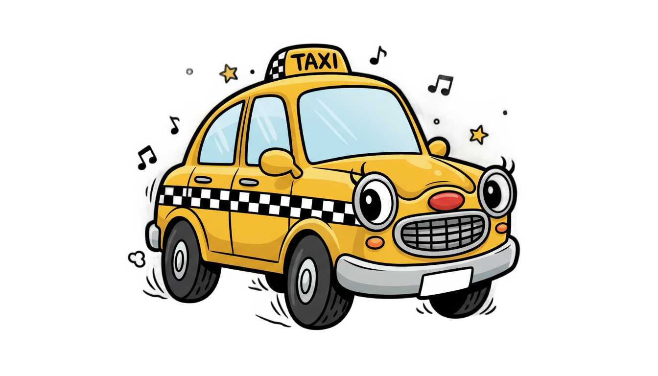 taxi dibujo png PNG transparent background