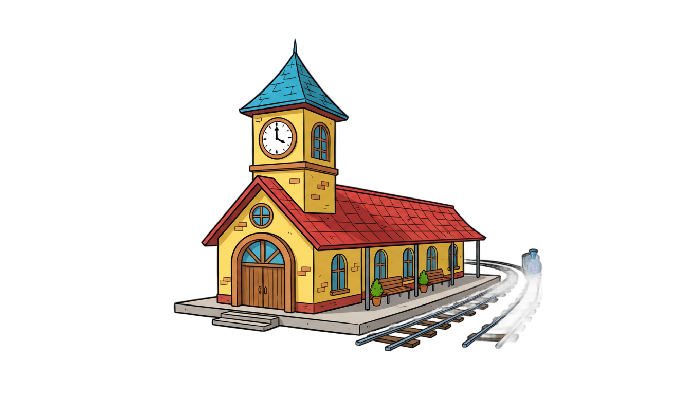train station clipart png PNG transparent background