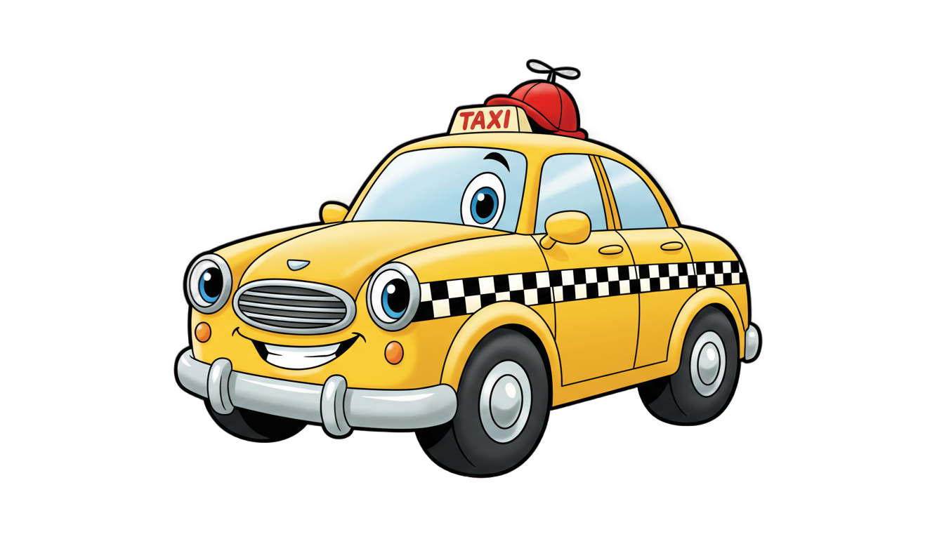 taxi animado png PNG transparent background