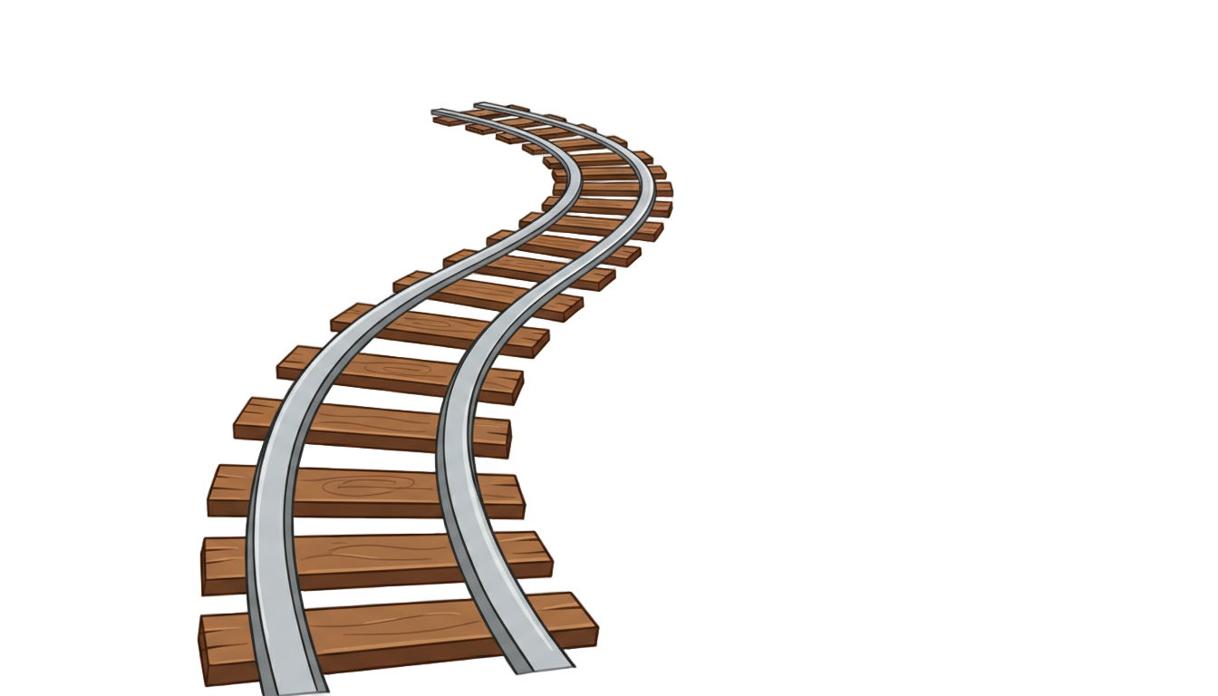 train track cartoon png PNG transparent background