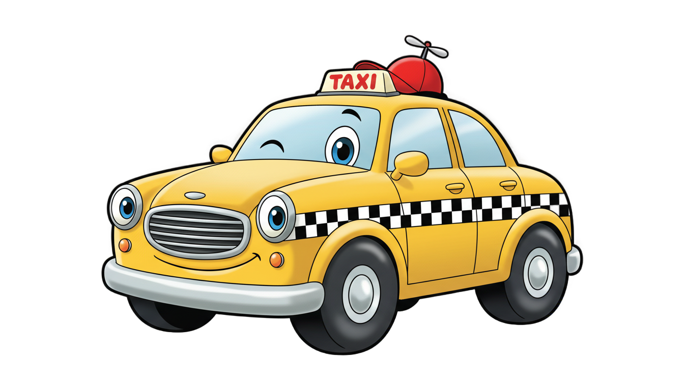 taxi animado png PNG transparent background