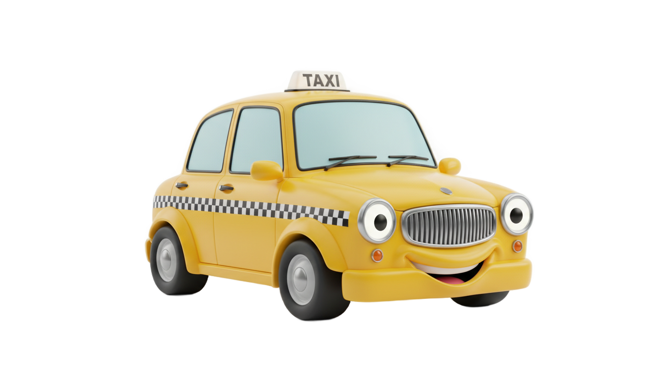 taxi illustration png PNG transparent background