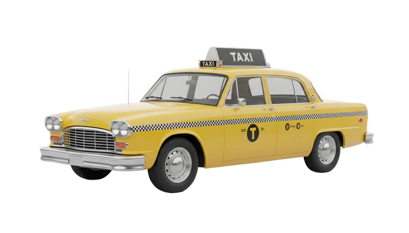 new york taxi png PNG transparent background
