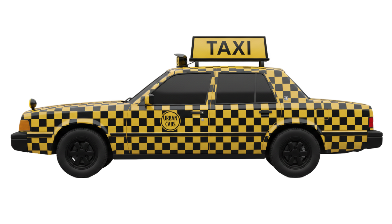 fake taxi png PNG transparent background