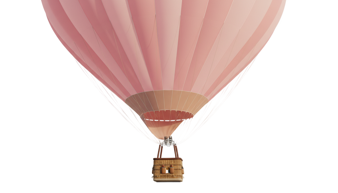 pink hot air balloon png PNG transparent background